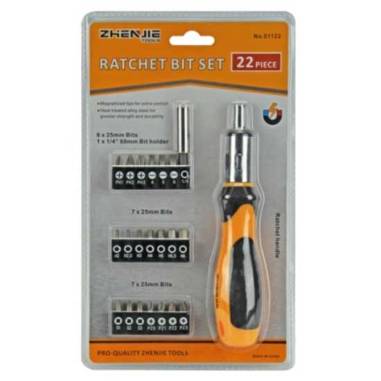 22PCS Ratchet Bit Set