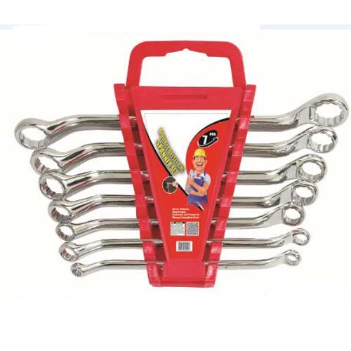 7 Pcs Double Offset Ring Spanner Set