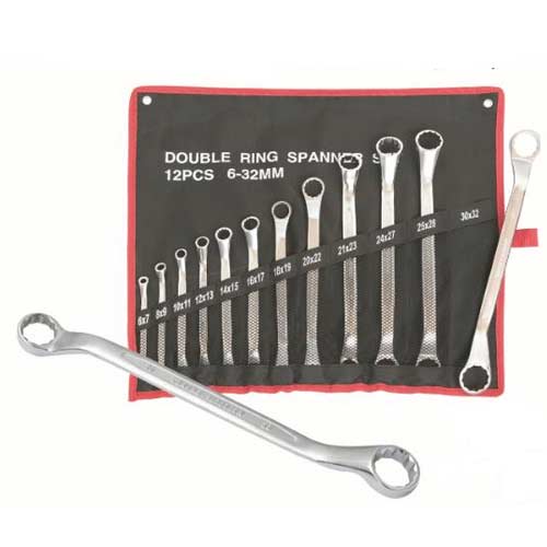 12 Pcs Double Offset Ring Spanner Set