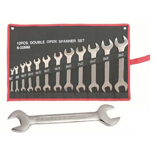 12 Pcs Double Open End Spanner Set